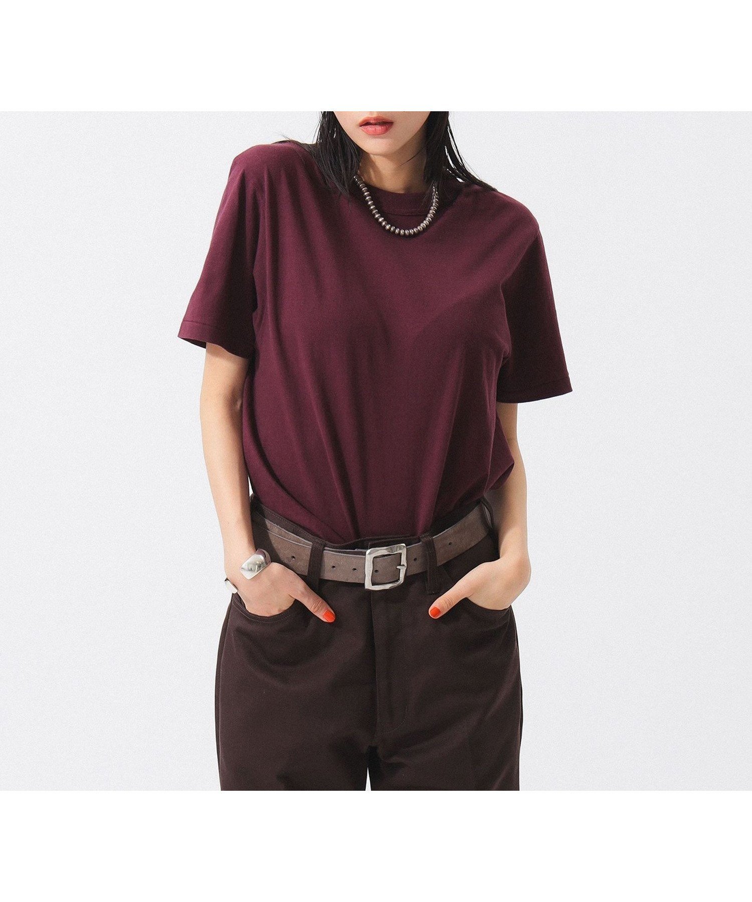 【ビームス ウイメン/BEAMS】のボーイ ベーシック Tシャツ 25SS 定番人気 イージーケア 通年 着回し インテリア・キッズ・メンズ・レディースファッション・服の通販 founy(ファニー) 　ファッション　Fashion　レディースファッション　Ladies' Fashion Online　トップス・カットソー　Tops/Tshirt　シャツ/ブラウス　Shirts/Blouses　ロング / Tシャツ　T-Shirts　2025年　2025　2025春夏・S/S　Ss,Spring/Summer,2025　おすすめ　Recommend　インナー　Inner　シンプル　Simple　フィット　Fit　ベーシック　Basic　人気　Popularity　定番　Standard　BORDEAUX|ID: prp329100004526138 ipo3291000000032607509