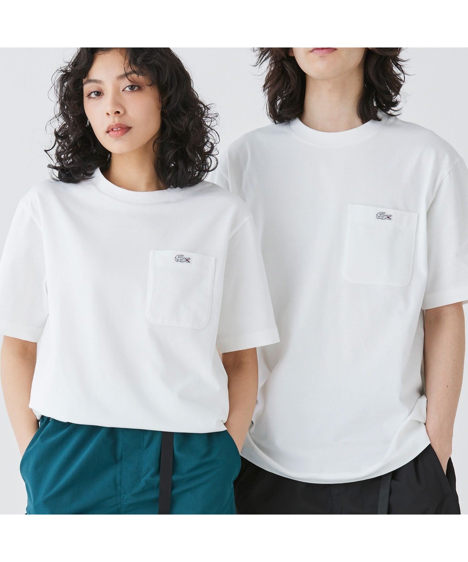 【ラコステ/LACOSTE】のアウトラインクロックポケット半袖Tシャツ インテリア・キッズ・メンズ・レディースファッション・服の通販 founy(ファニー) 　ファッション　Fashion　レディースファッション　Fashion for Women　トップス・カットソー　Cut & Sew Tops　シャツ・ブラウス・オフィスカジュアル　Elegant Blouses & Button-Ups　ロングTシャツ・Tシャツ　Longline T-Shirts & Tees　クラシック　Classic, Timeless Style　フィット　Fit, Slim Fit　プレーン　Plain, Simple　ポケット　Pocket, Pocket Detail　半袖　Short Sleeve, Half Sleeve　定番　Standard, Basic Item　ホワイト|ID: prp329100004526161 ipo3291000000033997511