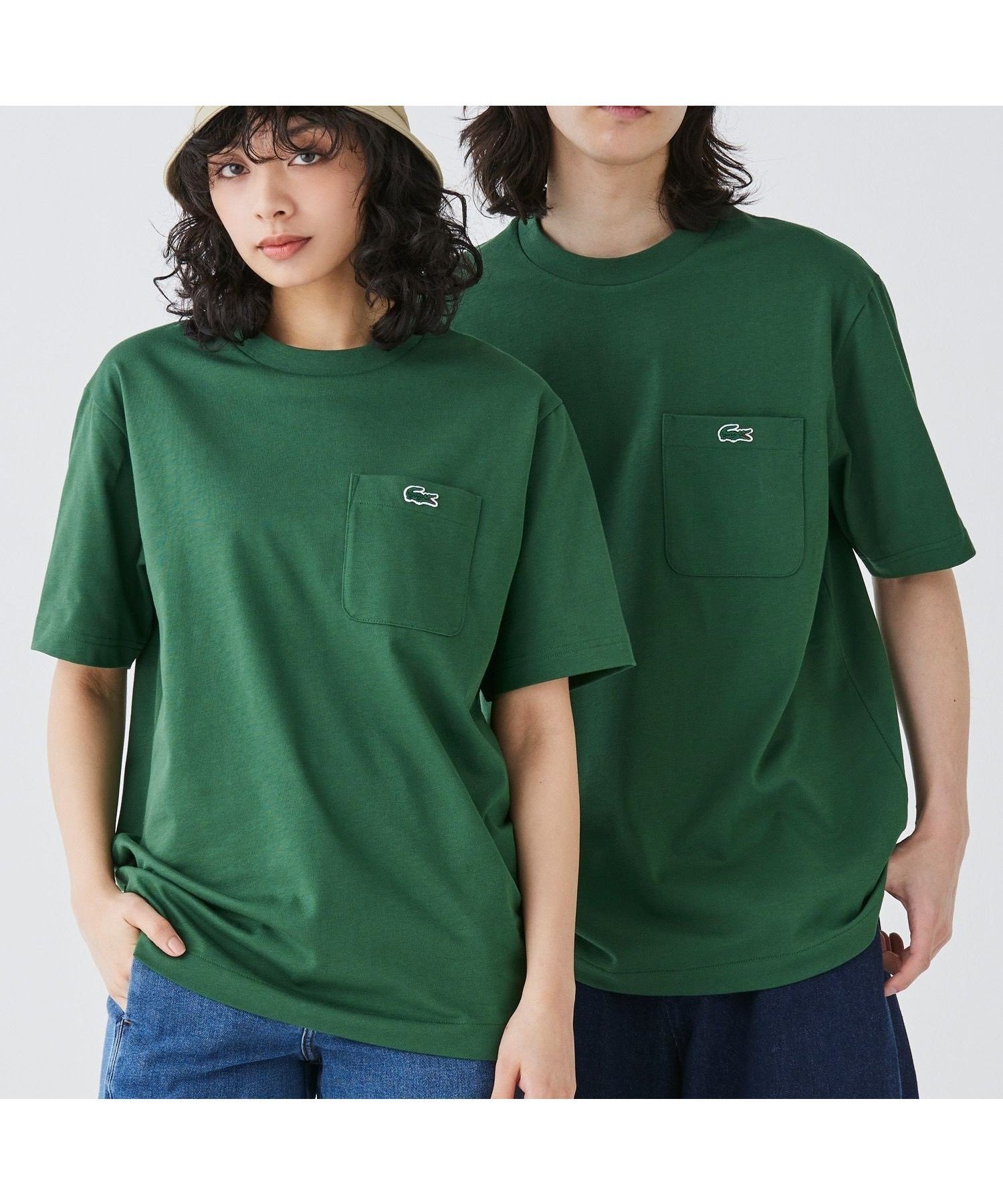 【ラコステ/LACOSTE】のアウトラインクロックポケット半袖Tシャツ インテリア・キッズ・メンズ・レディースファッション・服の通販 founy(ファニー) 　ファッション　Fashion　レディースファッション　Fashion for Women　トップス・カットソー　Cut & Sew Tops　シャツ・ブラウス・オフィスカジュアル　Elegant Blouses & Button-Ups　ロングTシャツ・Tシャツ　Longline T-Shirts & Tees　クラシック　Classic, Timeless Style　フィット　Fit, Slim Fit　プレーン　Plain, Simple　ポケット　Pocket, Pocket Detail　半袖　Short Sleeve, Half Sleeve　定番　Standard, Basic Item　グリーン|ID: prp329100004526161 ipo3291000000033997517