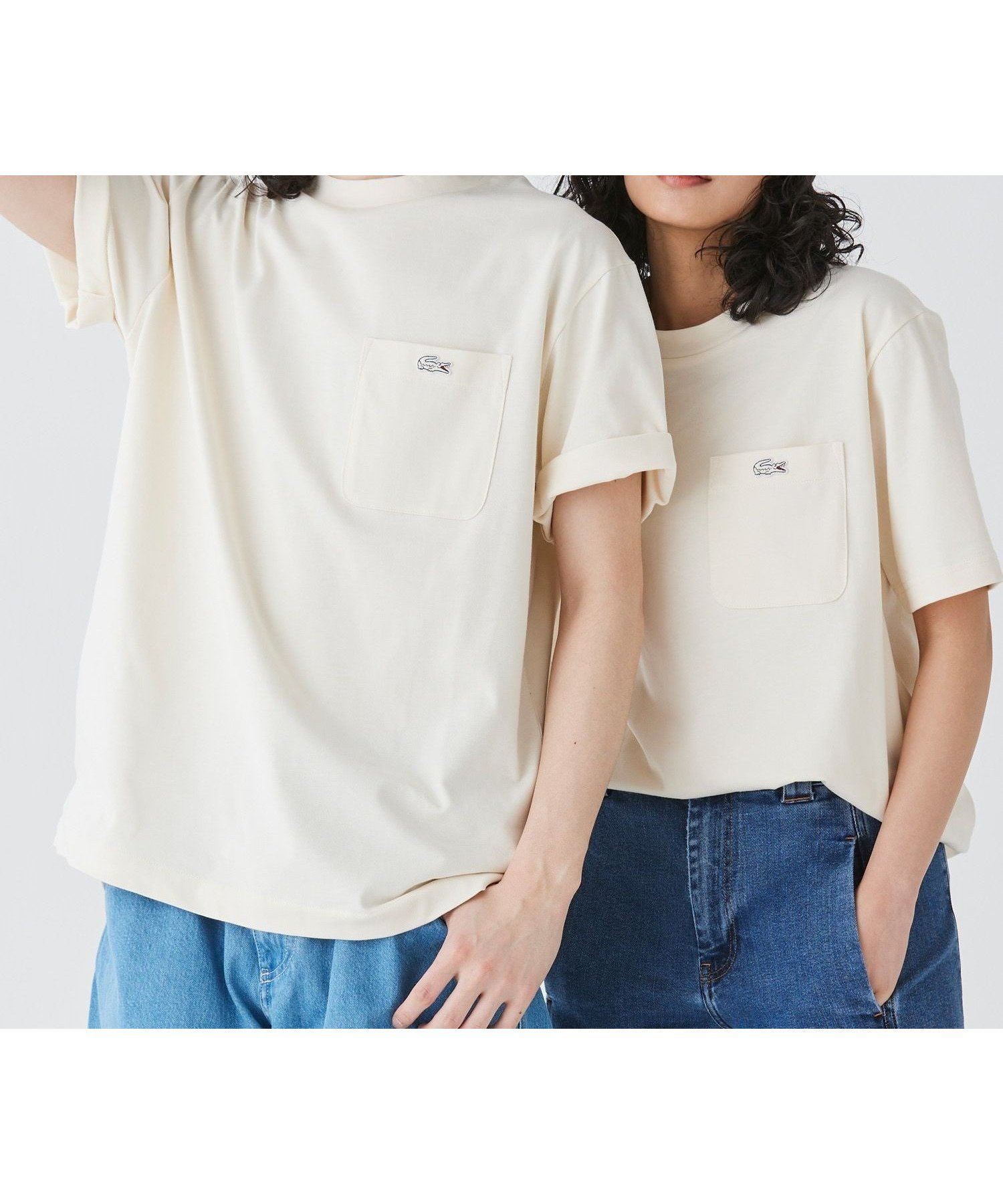 【ラコステ/LACOSTE】のアウトラインクロックポケット半袖Tシャツ インテリア・キッズ・メンズ・レディースファッション・服の通販 founy(ファニー) 　ファッション　Fashion　レディースファッション　Fashion for Women　トップス・カットソー　Cut & Sew Tops　シャツ・ブラウス・オフィスカジュアル　Elegant Blouses & Button-Ups　ロングTシャツ・Tシャツ　Longline T-Shirts & Tees　クラシック　Classic, Timeless Style　フィット　Fit, Slim Fit　プレーン　Plain, Simple　ポケット　Pocket, Pocket Detail　半袖　Short Sleeve, Half Sleeve　定番　Standard, Basic Item　オフホワイト|ID: prp329100004526161 ipo3291000000033997526