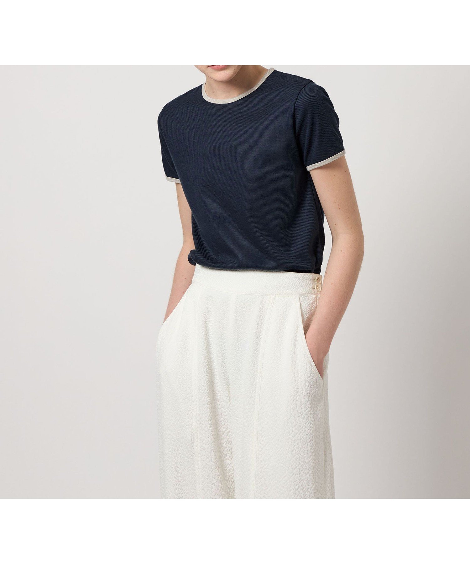 【ビューティ&ユース ユナイテッドアローズ/BEAUTY&YOUTH / UNITED ARROWS】のSteven Alan リンガー Tシャツ インテリア・キッズ・メンズ・レディースファッション・服の通販 founy(ファニー) 　ファッション　Fashion　レディースファッション　WOMEN　トップス・カットソー　Tops/Tshirt　シャツ/ブラウス　Shirts/Blouses　ロング / Tシャツ　T-Shirts　おすすめ　Recommend　タンク　Tank　テレコ　Tereko　エレガント 上品　Elegant　NAVY|ID: prp329100004526173 ipo3291000000032502661