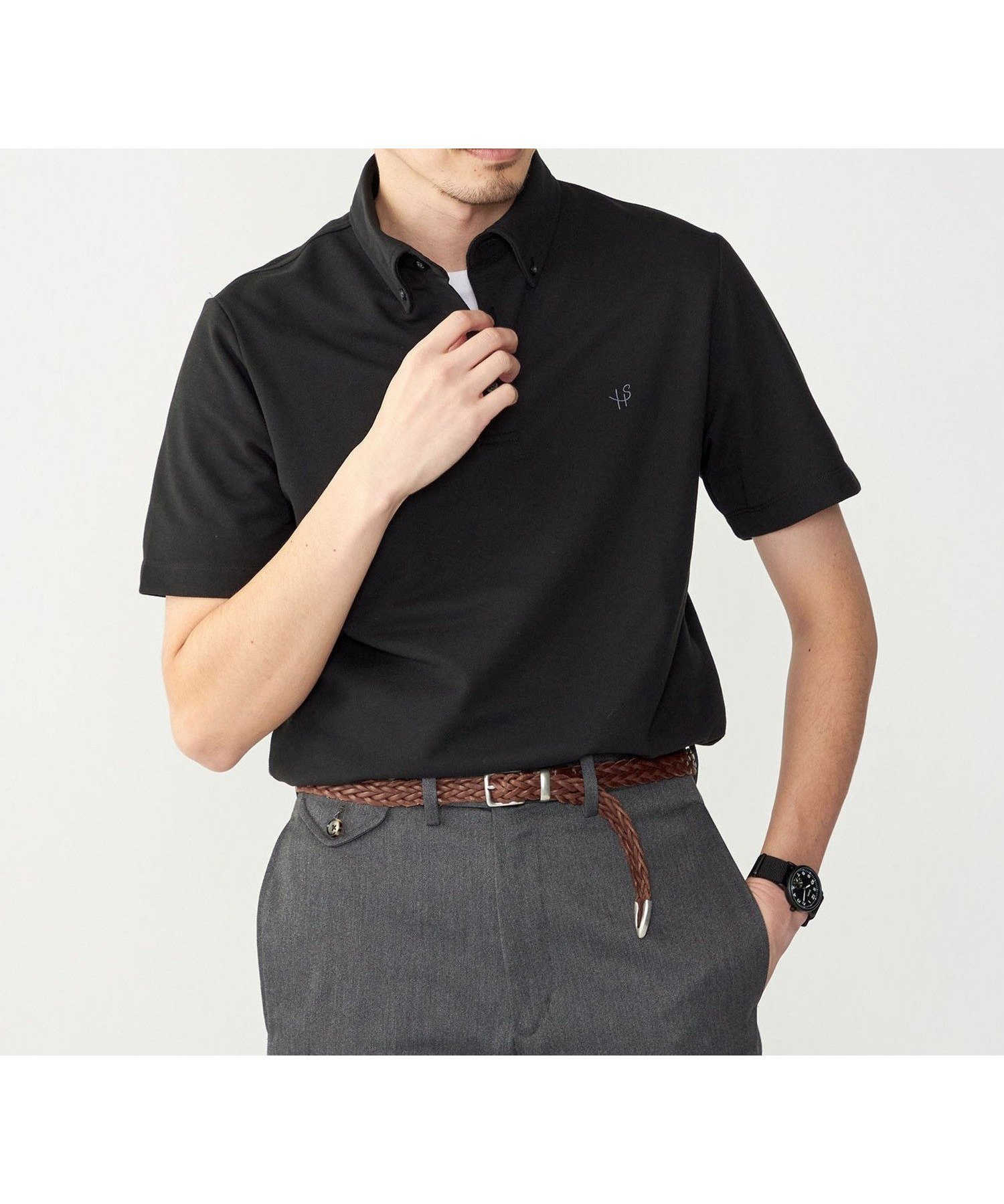 【シップス/SHIPS / MEN】の【WEB限定】SHIPS 吸水速乾・UVケア Drymixワンポイントロゴ ボタンダウン ポロシャツ インテリア・キッズ・メンズ・レディースファッション・服の通販 founy(ファニー) 　ファッション　Fashion　メンズファッション　Fashion for Men　インナー　Innerwear　吸水　Absorbent, Quick-Dry　ジャケット　Jacket, Outerwear　スタイリッシュ　Stylish, Fashionable　ダウン　Down, Puffer　定番　Standard, Basic Item　ポロシャツ　Polo Shirt, Collared Tee　ラグジュアリー　Luxury, Elegant　レギュラー　Regular, Standard Fit　ワンポイント　One Point, Statement Accent　夏　Summer　ビジネス 仕事 通勤　Business / Work / Commuting　ブラック|ID: prp329100004526175 ipo3291000000032010660