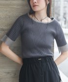 【バブ ブージュルード/Bab Bou Jeloud】のシアー使い5分袖リブニットトップス 人気、トレンドファッション・服の通販 founy(ファニー) ファッション Fashion レディースファッション WOMEN トップス・カットソー Tops/Tshirt ニット Knit Tops クール Cool 切替 Switching シアー Sheer シンプル Simple ストレッチ Stretch スラックス Slacks スリット Slit デニム Denim フィット Fit フェミニン Feminine フロント Front マニッシュ Mannish ランダム Random リブニット Rib Knit おすすめ Recommend thumbnail CCL|ID: prp329100004526177 ipo3291000000032010667