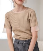 【バブ ブージュルード/Bab Bou Jeloud】のシアー使い5分袖リブニットトップス 人気、トレンドファッション・服の通販 founy(ファニー) ファッション Fashion レディースファッション WOMEN トップス・カットソー Tops/Tshirt ニット Knit Tops クール Cool 切替 Switching シアー Sheer シンプル Simple ストレッチ Stretch スラックス Slacks スリット Slit デニム Denim フィット Fit フェミニン Feminine フロント Front マニッシュ Mannish ランダム Random リブニット Rib Knit おすすめ Recommend thumbnail BEIGE|ID: prp329100004526177 ipo3291000000032010668
