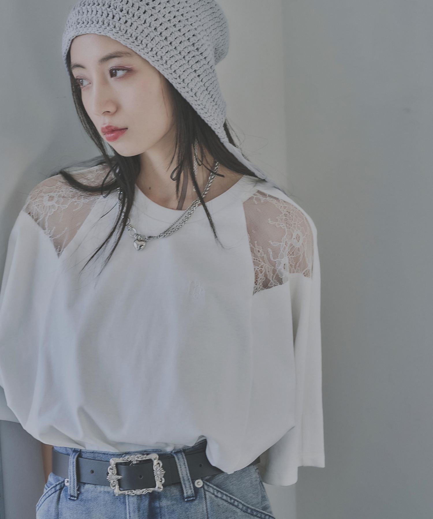 【ハレ/HARE】のレースキリカエTシャツ インテリア・キッズ・メンズ・レディースファッション・服の通販 founy(ファニー) 　ファッション　Fashion　レディースファッション　WOMEN　トップス・カットソー　Tops/Tshirt　シャツ/ブラウス　Shirts/Blouses　ロング / Tシャツ　T-Shirts　おすすめ　Recommend　シアー　Sheer　ドッキング　Docking　ビスチェ　Bustier　ビッグ　Big　レース　Race　ヴィンテージ　Vintage　長袖　Long Sleeve　ホワイト08|ID: prp329100004526181 ipo3291000000032010693