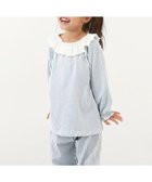 【デビロック/devirock / KIDS】のどっちも前 フリルパジャマ ルームウェア 長袖ルームウェア パジャマ 24AW 007-ストライプ-ブルー|ID: prp329100004526206 ipo3291000000032107573