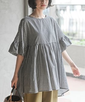 【アールピーエス/rps】のコットンボイルワイドギャザープルオーバー 人気、トレンドファッション・服の通販 founy(ファニー) ファッション Fashion レディースファッション Fashion for Women トップス・カットソー Cut & Sew Tops カジュアルプルオーバー・ニットトップス Pullovers & Knit Tops / Casual Pullovers ガーリー Girly, Feminine Style ギャザー Gathered, Ruffled ギンガム Gingham, Gingham Fabric シンプル Simple, Minimal ストライプ Stripe, Striped Pattern チェック Check, Plaid, Tartan 再入荷 Restock / Back in Stock |ID:prp329100004526214