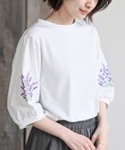 【アールピーエス/rps】の刺繍スリーブ7分袖カットプルオーバー 人気、トレンドファッション・服の通販 founy(ファニー) ファッション Fashion レディースファッション Fashion for Women トップス・カットソー Cut & Sew Tops カジュアルプルオーバー・ニットトップス Pullovers & Knit Tops / Casual Pullovers コンシャス Conscious, Bodycon シンプル Simple, Minimal スリーブ Sleeve, Long Sleeve / Short Sleeve フラワー Flower, Floral 再入荷 Restock / Back in Stock thumbnail オフホワイト2|ID: prp329100004526216 ipo3291000000033270255