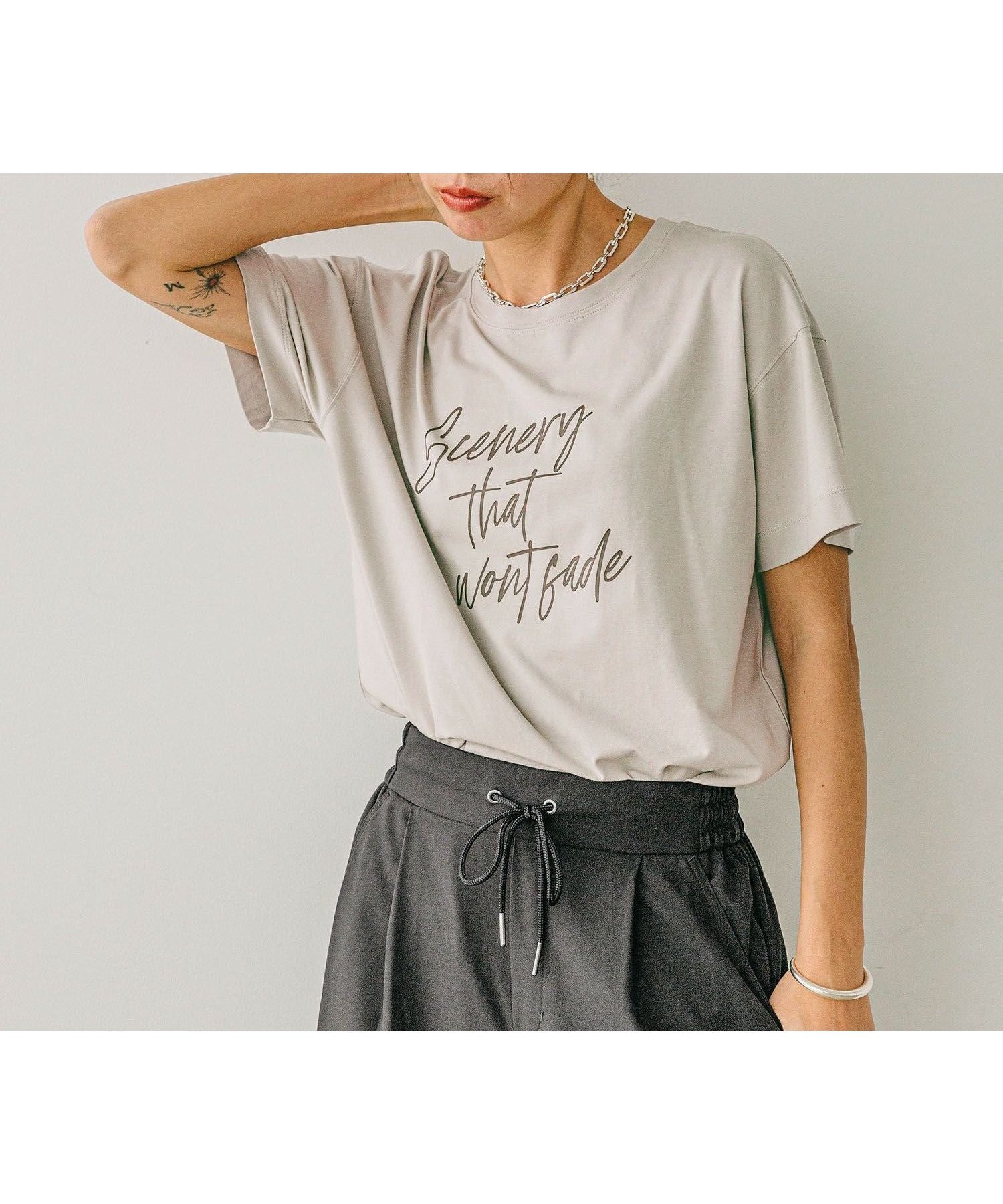 【ベイフロー/BAYFLOW】のアソートロゴショートスリーブT インテリア・キッズ・メンズ・レディースファッション・服の通販 founy(ファニー) 　ファッション　Fashion　レディースファッション　WOMEN　おすすめ　Recommend　ストレッチ　Stretch　トレンド　Trend　フロント　Front　プリント　Print　人気　Popularity　定番　Standard　グレージュ13|ID: prp329100004526223 ipo3291000000032010896
