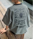 【チャオパニックティピー/CIAOPANIC TYPY】の【おじさんシリーズ】ワンポイント刺繍半袖Tee 人気、トレンドファッション・服の通販 founy(ファニー) ファッション Fashion レディースファッション Fashion for Women トップス・カットソー Cut & Sew Tops オレンジ Orange プリント Print, Printed Pattern ボーダー Border, Stripe 半袖 Short Sleeve, Half Sleeve ワンポイント One Point, Statement Accent 再入荷 Restock / Back in Stock おすすめ Recommended / Our Picks thumbnail ブラック|ID: prp329100004526250 ipo3291000000033976897