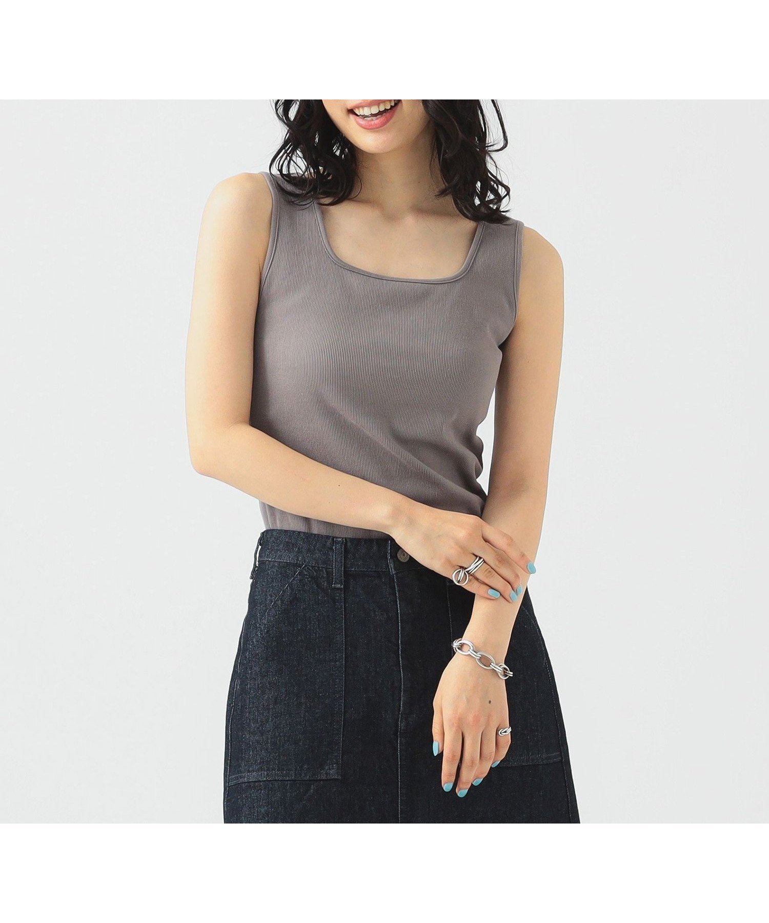 【ビーミングライフストアバイビームス/B:MING LIFE STORE by BEAMS】のタンク ブラトップ(S~M) 25SS ウォッシャブル インテリア・キッズ・メンズ・レディースファッション・服の通販 founy(ファニー) 　ファッション　Fashion　レディースファッション　WOMEN　2025年　2025　2025春夏・S/S　Ss,Spring/Summer,2025　おすすめ　Recommend　インナー　Inner　ウォッシャブル　Washable　カーディガン　Cardigan　ジャケット　Jacket　スクエア　Square　タンク　Tank　デコルテ　Decolletage　フィット　Fit　GREIGE|ID: prp329100004526261 ipo3291000000032011066