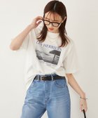 【シップス フォー ウィメン/SHIPS】のSHIPS Colors 接触冷感・UVカット サンセット フォト Tシャツ 人気、トレンドファッション・服の通販 founy(ファニー) ファッション Fashion レディースファッション Fashion for Women トップス・カットソー Cut & Sew Tops シャツ・ブラウス・オフィスカジュアル Elegant Blouses & Button-Ups ロングTシャツ・Tシャツ Longline T-Shirts & Tees 2025年 2025 2025春夏・S/S Spring/Summer 2025 SS25 thumbnail オフホワイト|ID: prp329100004526263 ipo3291000000032724880