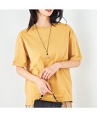 【アー ヴェー ヴェー/a.v.v】の【接触冷感/UVカット/コットン100%/10色展開】ロールアップハーフスリーブTシャツ マスタード|ID: prp329100004526273 ipo3291000000033618645