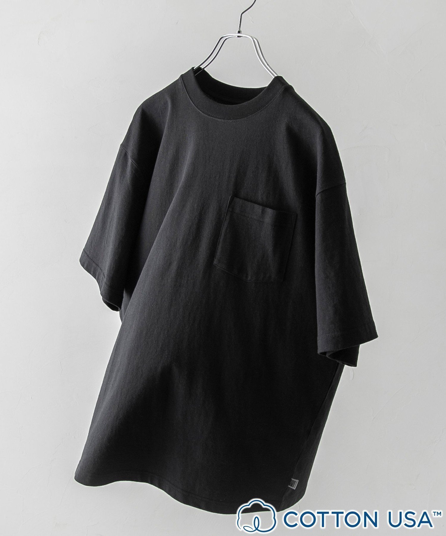 【コーエン/COEN】のUSAコットンスタンダードポケットTシャツ インテリア・キッズ・メンズ・レディースファッション・服の通販 founy(ファニー) 　ファッション　Fashion　レディースファッション　WOMEN　トップス・カットソー　Tops/Tshirt　シャツ/ブラウス　Shirts/Blouses　ロング / Tシャツ　T-Shirts　インナー　Inner　シンプル　Simple　スタンダード　Standard　ベーシック　Basic　ポケット　Pocket　ルーズ　Loose　人気　Popularity　半袖　Short Sleeve　定番　Standard　無地　Plain Color　BLACK|ID: prp329100004526279 ipo3291000000032011136