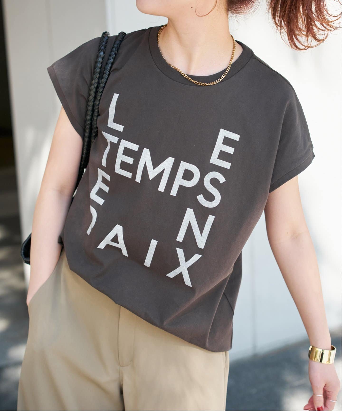 【スピック&スパン/Spick & Span】のロゴフレンチTシャツ2 インテリア・キッズ・メンズ・レディースファッション・服の通販 founy(ファニー) 　ファッション　Fashion　レディースファッション　WOMEN　トップス・カットソー　Tops/Tshirt　シャツ/ブラウス　Shirts/Blouses　ロング / Tシャツ　T-Shirts　インナー　Inner　カーディガン　Cardigan　ショルダー　Shoulder　ジャケット　Jacket　スラックス　Slacks　デニム　Denim　フレンチ　French　人気　Popularity　ブラック D|ID: prp329100004526306 ipo3291000000032011266