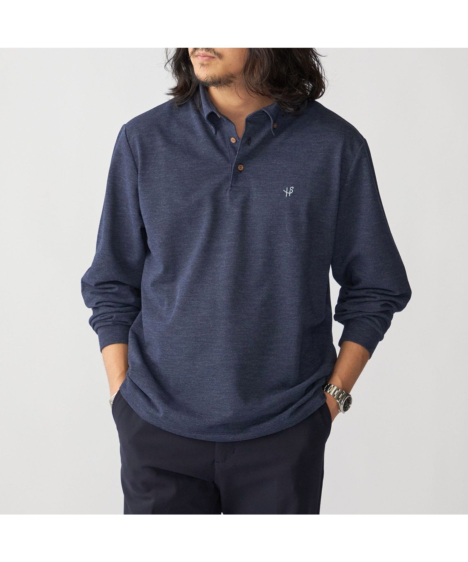 【シップス/SHIPS / MEN】の【WEB限定】SHIPS 吸水速乾・UVケア Drymixワンポイントロゴ ボタンダウン 長袖ポロシャツ インテリア・キッズ・メンズ・レディースファッション・服の通販 founy(ファニー) 　ファッション　Fashion　メンズファッション　Fashion for Men　インナー　Innerwear　吸水　Absorbent, Quick-Dry　ジャケット　Jacket, Outerwear　スタイリッシュ　Stylish, Fashionable　ダウン　Down, Puffer　定番　Standard, Basic Item　長袖　Long Sleeve, Full Sleeve　ポロシャツ　Polo Shirt, Collared Tee　ラグジュアリー　Luxury, Elegant　ワンポイント　One Point, Statement Accent　夏　Summer　ビジネス 仕事 通勤　Business / Work / Commuting　ロイヤルブルー|ID: prp329100004526309 ipo3291000000033448053