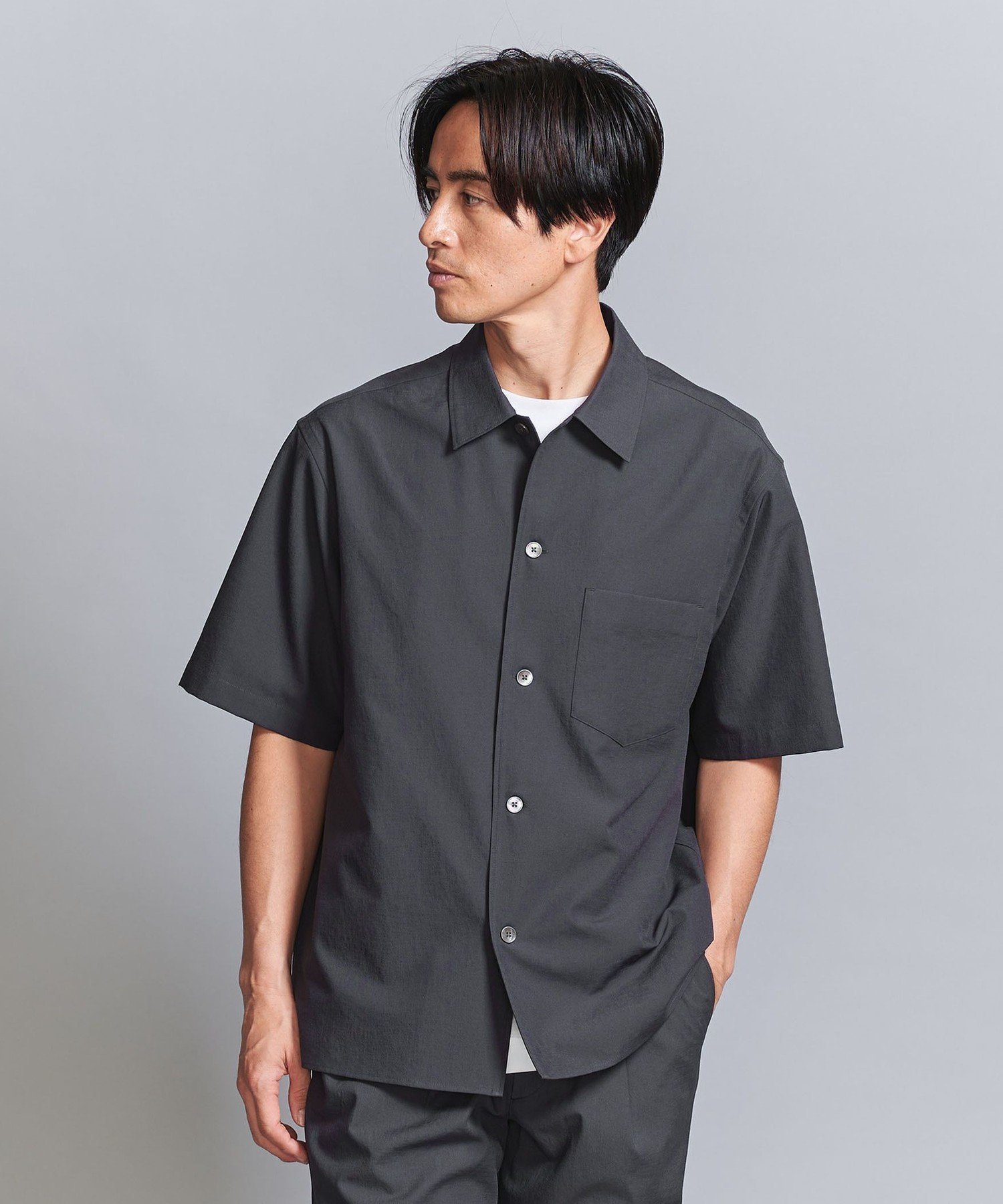【ビューティ&ユース ユナイテッドアローズ/BEAUTY&YOUTH / UNITED ARROWS / MEN】のKOMATSU PACK キャンプカラー ショートスリーブ シャツ -セットアップ対応 撥水機能- インテリア・キッズ・メンズ・レディースファッション・服の通販 founy(ファニー) 　ファッション　Fashion　メンズファッション　MEN　セットアップ　Setup/Men　エレガント 上品　Elegant　春　Spring　ショート　Short　スクエア　Square　スポーツ　Sports　スリーブ　Sleeve　セットアップ　Set Up　ボックス　Box　別注　Special Order　リラックス　Relax　S/S・春夏　Ss・Spring/Summer　夏　Summer　DK.GRAY|ID: prp329100004526311 ipo3291000000032011284