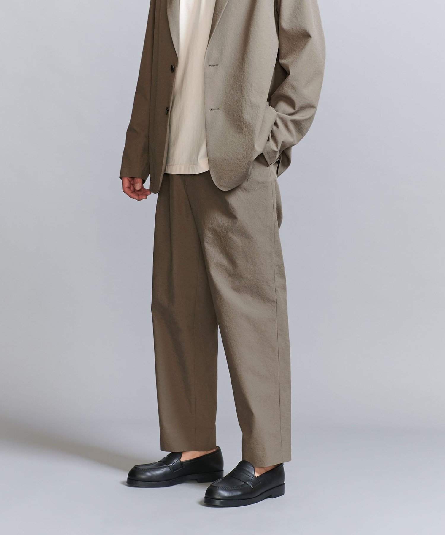 【ビューティ&ユース ユナイテッドアローズ/BEAUTY&YOUTH / UNITED ARROWS / MEN】のKOMATSU PACK 1P イージー ワイドテーパード パンツ -セットアップ対応 撥水機能- インテリア・キッズ・メンズ・レディースファッション・服の通販 founy(ファニー) 　ファッション　Fashion　メンズファッション　MEN　ボトムス　Bottoms/Men　エレガント 上品　Elegant　春　Spring　コイン　Coin　スポーツ　Sports　セットアップ　Set Up　テーパード　Tapered　バランス　Balance　ポケット　Pocket　別注　Special Order　リラックス　Relax　ループ　Loop　S/S・春夏　Ss・Spring/Summer　夏　Summer　BEIGE|ID: prp329100004526336 ipo3291000000032011384