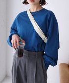 【アンドミー/andme】の無地 ボーダー コットン ボリューム袖 Tシャツ インクブルー|ID: prp329100004526343 ipo3291000000033594642