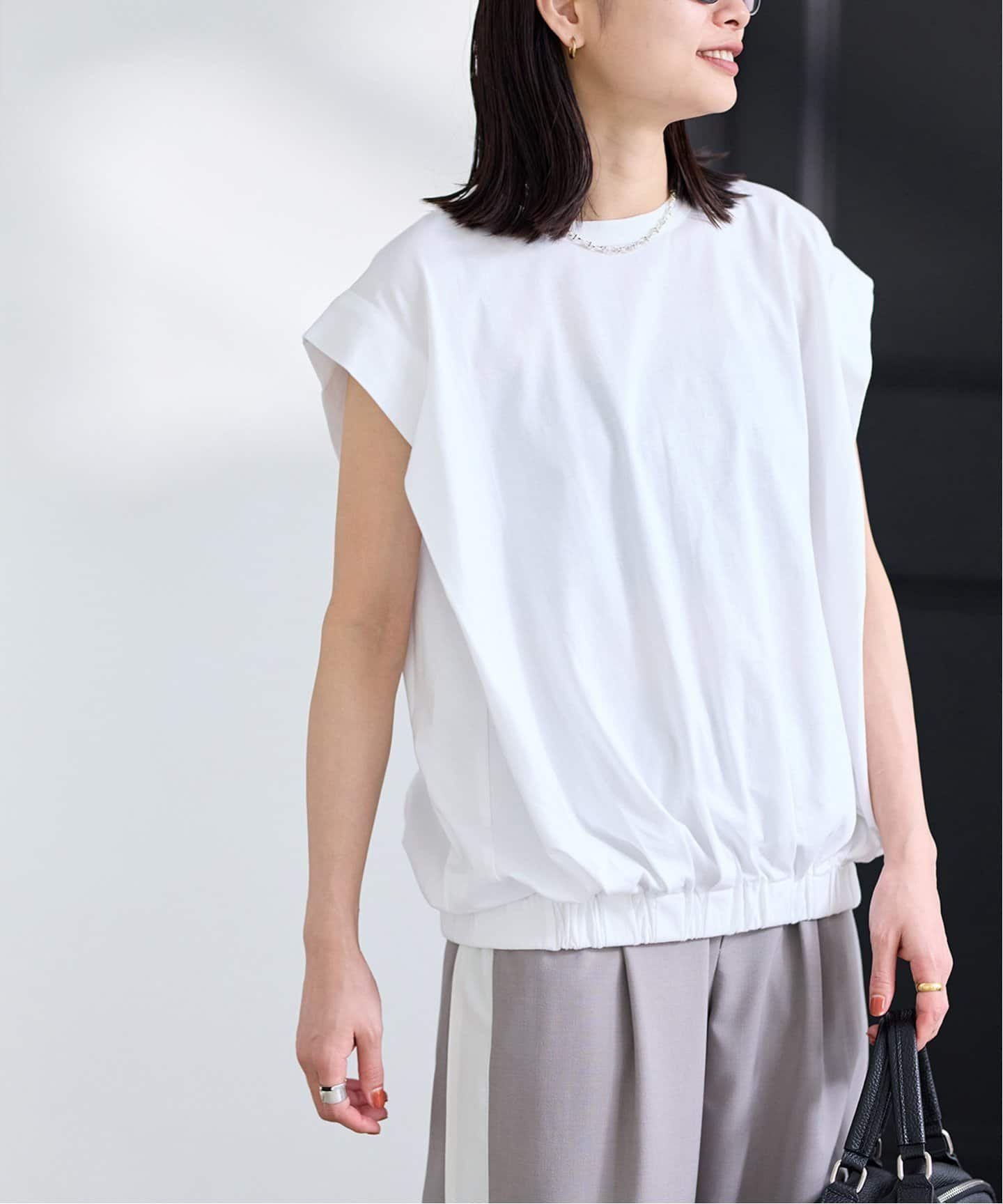 【ジャーナルスタンダード/JOURNAL STANDARD】の《WEB限定追加》【 FUNCTION 】【接触冷感/UV】ショルダータックコクーンTシャツ インテリア・キッズ・メンズ・レディースファッション・服の通販 founy(ファニー) 　ファッション　Fashion　レディースファッション　WOMEN　トップス・カットソー　Tops/Tshirt　シャツ/ブラウス　Shirts/Blouses　ロング / Tシャツ　T-Shirts　2025年　2025　2025春夏・S/S　Ss,Spring/Summer,2025　夏　Summer　ホワイト|ID: prp329100004526368 ipo3291000000032371510