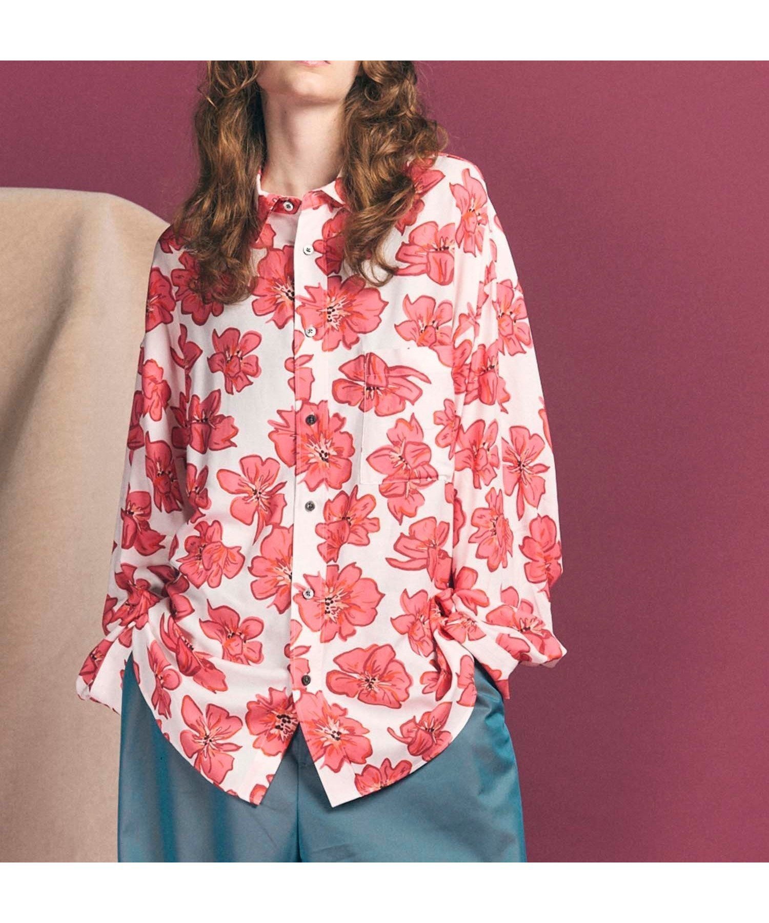【メゾンスペシャル/MAISON SPECIAL】の【Italian Dead Stock Fabric】Prime-Over Regular Collar Shirt インテリア・キッズ・メンズ・レディースファッション・服の通販 founy(ファニー) 　ファッション　Fashion　レディースファッション　WOMEN　トップス・カットソー　Tops/Tshirt　シャツ/ブラウス　Shirts/Blouses　コレクション　Collection　ショルダー　Shoulder　ドロップ　Drop　PNK|ID: prp329100004526387 ipo3291000000032011598
