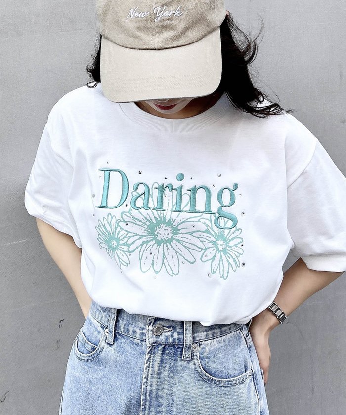 【イング/INGNI】のINGNI/フラワーロゴT インテリア・キッズ・メンズ・レディースファッション・服の通販 founy(ファニー) https://founy.com/ ファッション Fashion レディースファッション WOMEN ストーン Stone スマホ Smartphone フェミニン Feminine フラワー Flower プリント Print ベーシック Basic |ID: prp329100004526388 ipo3291000000032011586