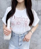 【イング/INGNI】のINGNI/フラワーロゴT オフホワイト/ピンク|ID: prp329100004526388 ipo3291000000032011591