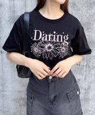 【イング/INGNI】のINGNI/フラワーロゴT クロ/ピンク|ID: prp329100004526388 ipo3291000000032011595