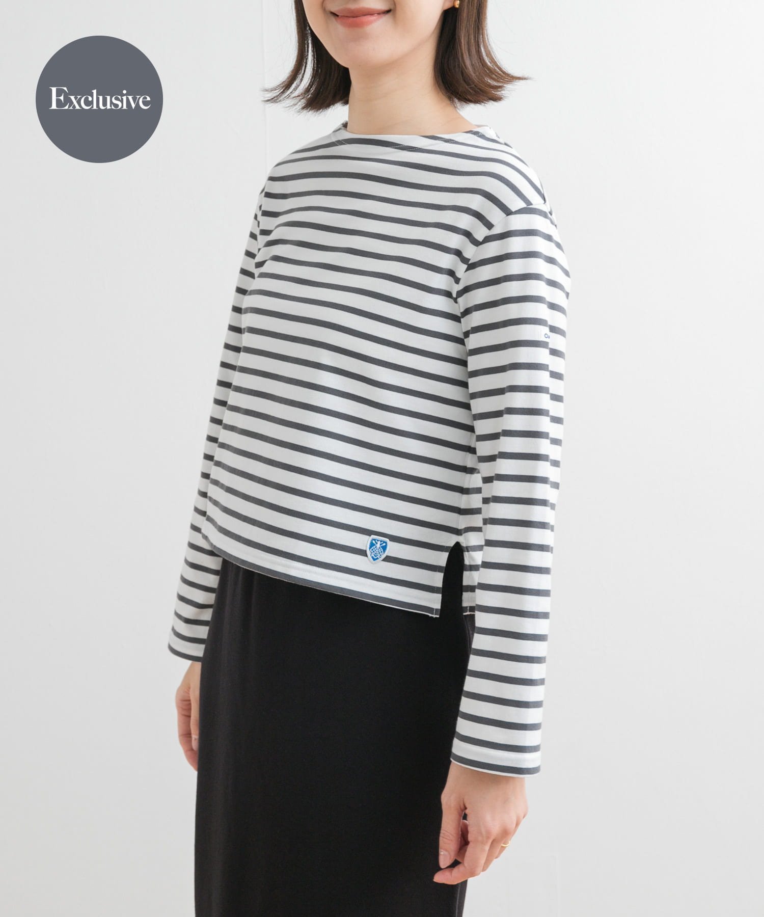 【アーバンリサーチ ドアーズ/URBAN RESEARCH DOORS】の『別注』ORCIVAL*DOORS ボーダーロングスリーブTシャツ インテリア・キッズ・メンズ・レディースファッション・服の通販 founy(ファニー) 　ファッション　Fashion　レディースファッション　WOMEN　トップス・カットソー　Tops/Tshirt　シャツ/ブラウス　Shirts/Blouses　ロング / Tシャツ　T-Shirts　2025年　2025　2025春夏・S/S　Ss,Spring/Summer,2025　カットソー　Cut And Sew　コンパクト　Compact　バランス　Balance　フランス　France　ボーダー　Border　別注　Special Order　夏　Summer　S/S・春夏　Ss・Spring/Summer　WHT×GRY|ID: prp329100004526422 ipo3291000000032293285