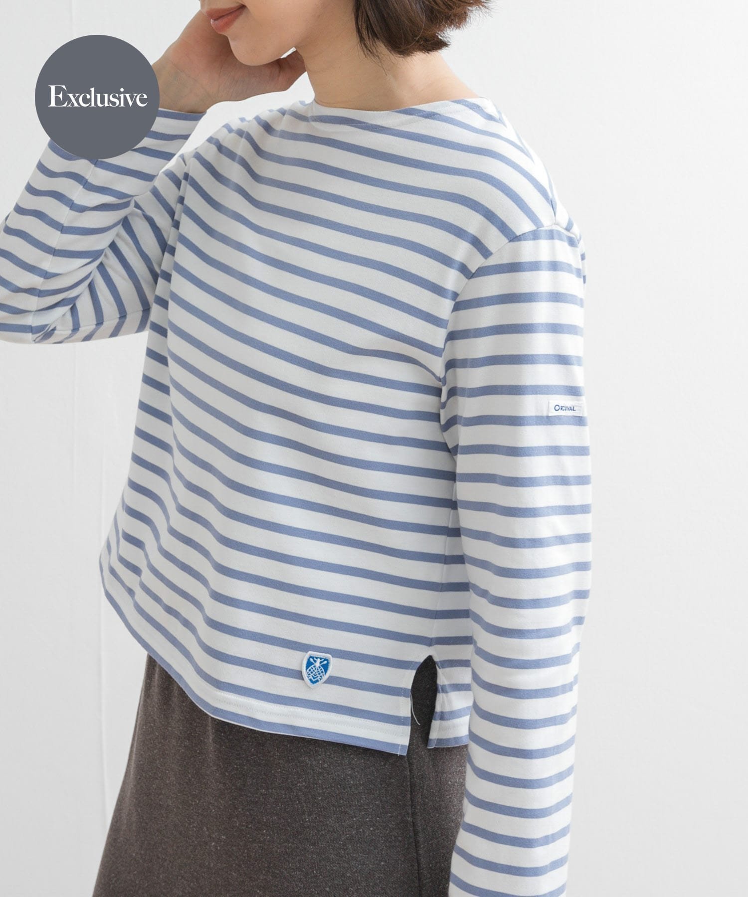 【アーバンリサーチ ドアーズ/URBAN RESEARCH DOORS】の『別注』ORCIVAL*DOORS ボーダーロングスリーブTシャツ インテリア・キッズ・メンズ・レディースファッション・服の通販 founy(ファニー) 　ファッション　Fashion　レディースファッション　WOMEN　トップス・カットソー　Tops/Tshirt　シャツ/ブラウス　Shirts/Blouses　ロング / Tシャツ　T-Shirts　2025年　2025　2025春夏・S/S　Ss,Spring/Summer,2025　カットソー　Cut And Sew　コンパクト　Compact　バランス　Balance　フランス　France　ボーダー　Border　別注　Special Order　夏　Summer　S/S・春夏　Ss・Spring/Summer　WHT×LAV|ID: prp329100004526422 ipo3291000000032293286