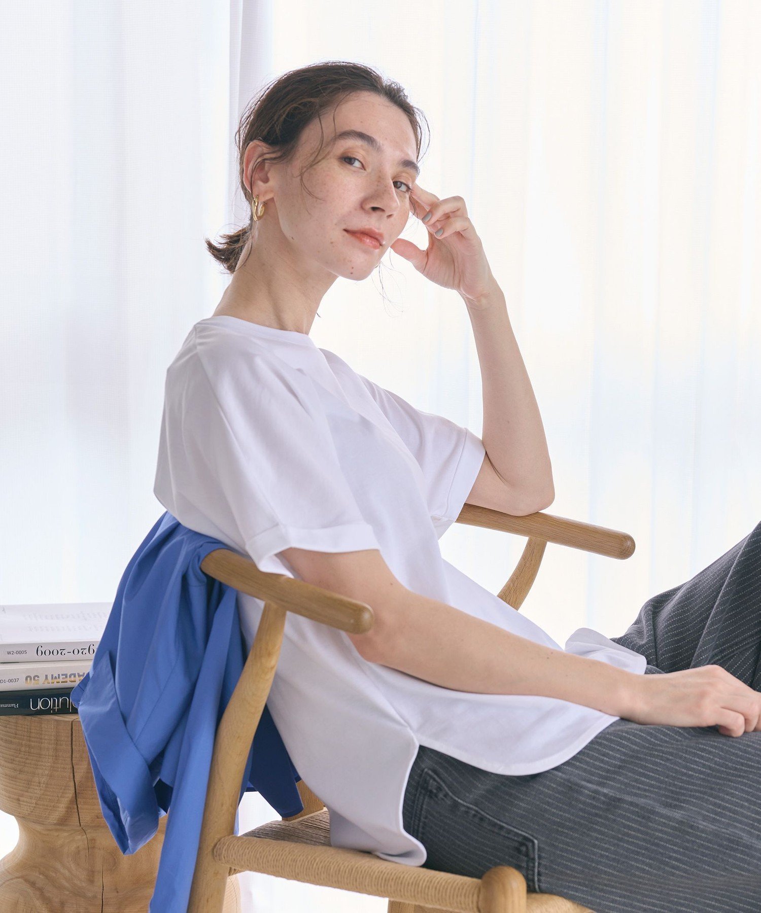 【ビューティ&ユース ユナイテッドアローズ/BEAUTY&YOUTH / UNITED ARROWS】のコットン天竺 ラウンドヘム Tシャツ 人気、トレンドファッション・服の通販 founy(ファニー) 　ファッション　Fashion　レディースファッション　Ladies' Fashion Online　トップス・カットソー　Tops/Tshirt　シャツ/ブラウス　Shirts/Blouses　ロング / Tシャツ　T-Shirts　カットソー　Cut And Sew　シンプル　Simple　スリット　Slit　デニム　Denim　トレンド　Trend　定番　Standard　フロント　Front　ヘムライン　Hemline　ボトム　Bottom　ボーダー　Border　無地　Plain Color　ワイド　Wide　おすすめ　Recommend　 other-1|ID: prp329100004526429 ipo3291000000032607068