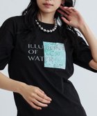 【インディヴィ/INDIVI】のILLUSION of WATER プリントTシャツ ブラック|ID: prp329100004526475 ipo3291000000032011953