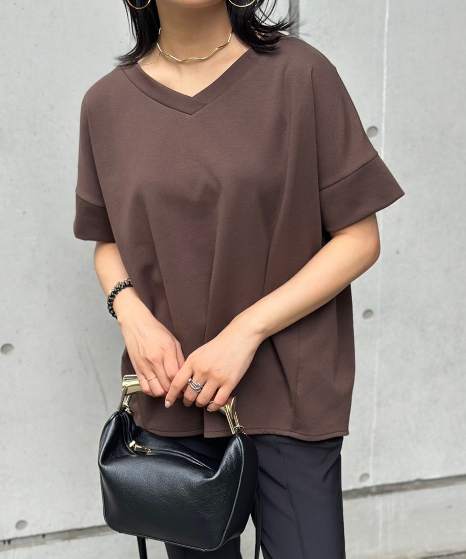 【スタイルドア/STYLEDOOR】のライトダンボールダブルスリーブプルオーバー インテリア・キッズ・メンズ・レディースファッション・服の通販 founy(ファニー) 　ファッション　Fashion　レディースファッション　Fashion for Women　トップス・カットソー　Cut & Sew Tops　カジュアルプルオーバー・ニットトップス　Pullovers & Knit Tops / Casual Pullovers　シンプル　Simple, Minimal　ダブル　Double, Double-Breasted　デニム　Denim, Jeans Material　フォルム　Silhouette, Form　フラット　Flat, Flat Shoes　ボトム　Bottoms, Lower Wear　ワイド　Wide, Wide Fit　エレガント 上品　Elegant　夏　Summer　ブラウン他|ID: prp329100004526476 ipo3291000000033219807
