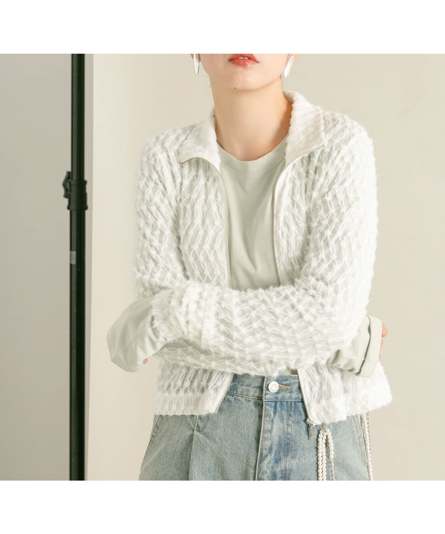 【ケービーエフ/KBF / URBAN RESEARCH】のフロントZIPフェザーロングTEE インテリア・キッズ・メンズ・レディースファッション・服の通販 founy(ファニー) 　ファッション　Fashion　レディースファッション　WOMEN　2024年　2024　2024-2025秋冬・A/W　Aw/Autumn/Winter/Fw/Fall/2024-2025　冬　Winter　シアー　Sheer　デニム　Denim　フェザー　Feather　フロント　Front　ボトム　Bottom　レース　Race　ロング　Long　ワイド　Wide　A/W・秋冬　Aw・Autumn/Winter・Fw・Fall-Winter　OFF|ID: prp329100004526493 ipo3291000000032012046