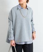 【アンディコール/un dix cors】の《SNSで話題!・楽ちんキレイ見え》ダンボールポンチョカットソー グレー|ID: prp329100004526513 ipo3291000000032012142