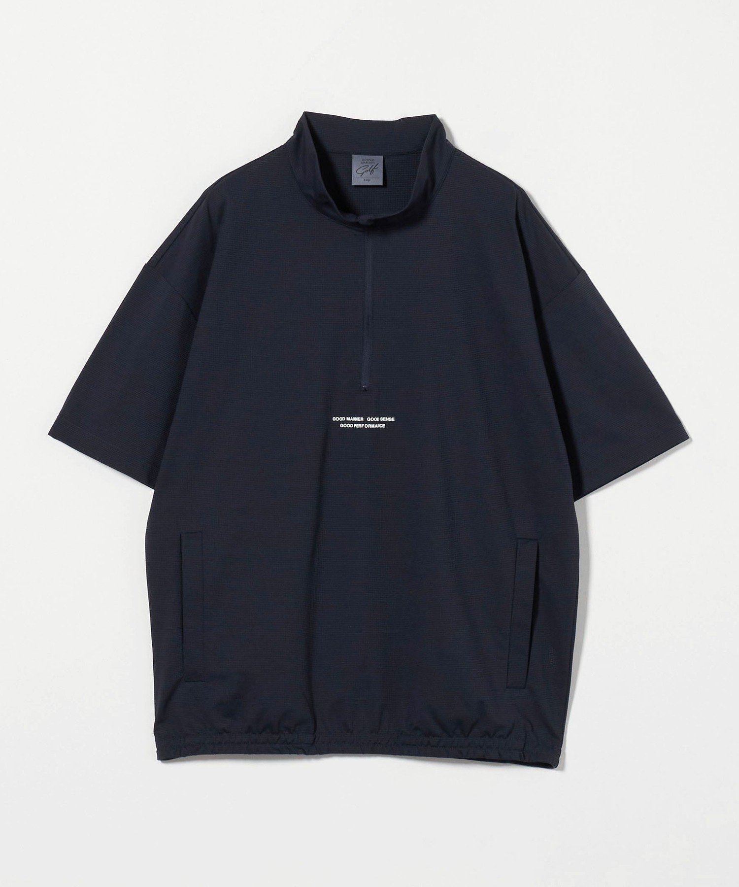 【ユナイテッドアローズ/UNITED ARROWS / MEN】のハーフジップ ショートスリーブ プルオーバーー吸水速乾ー インテリア・キッズ・メンズ・レディースファッション・服の通販 founy(ファニー) 　ファッション　Fashion　メンズファッション　MEN　トップス・カットソー　Tops/Tshirt/Men　春　Spring　吸水　Water Absorption　ショート　Short　スポーツ　Sports　スリーブ　Sleeve　セットアップ　Set Up　トレンド　Trend　パフォーマンス　Performance　フィット　Fit　S/S・春夏　Ss・Spring/Summer　おすすめ　Recommend　夏　Summer　ゴルフ　Golf　NAVY|ID: prp329100004526522 ipo3291000000032082700