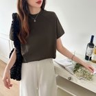 【ココモモ/COCOMOMO】のクルーネック 半袖 Tシャツ カジュアル 無地 レディース ミドル丈 カットソー 人気、トレンドファッション・服の通販 founy(ファニー) ファッション Fashion レディースファッション Fashion for Women トップス・カットソー Cut & Sew Tops シャツ・ブラウス・オフィスカジュアル Elegant Blouses & Button-Ups ロングTシャツ・Tシャツ Longline T-Shirts & Tees カットソー・ベーシックTシャツ Cut-and-Sewn Tops / Stretch Tees & Basics カットソー Cut and Sewn Top シンプル Simple, Minimal スリーブ Sleeve, Long Sleeve / Short Sleeve トレンド Trend, Trending Now ミドル Middle Length, Mid Height 半袖 Short Sleeve, Half Sleeve 無地 Plain, Solid Color thumbnail ダークブラウン|ID: prp329100004526528 ipo3291000000033467084