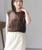 【ノーブル / スピック&スパン/NOBLE / Spick & Span】の《追加2》シアースキニーノースリーブトップス 人気、トレンドファッション・服の通販 founy(ファニー) ファッション Fashion レディースファッション Ladies' Fashion Online トップス・カットソー Tops/Tshirt キャミソール / ノースリーブ No Sleeves 再入荷 Restock/Back In Stock/Re Arrival thumbnail ブラウン|ID: prp329100004526540 ipo3291000000032653553