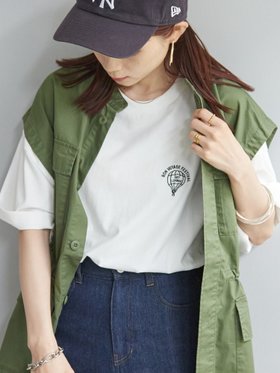 【ディスコート/Discoat】の【WEB限定】ワンポイント刺繍半袖Tシャツ《ユニセックス》 人気、トレンドファッション・服の通販 founy(ファニー) ファッション Fashion レディースファッション WOMEN トップス・カットソー Tops/Tshirt シャツ/ブラウス Shirts/Blouses ロング / Tシャツ T-Shirts おすすめ Recommend インナー Inner ショート Short シンプル Simple スリーブ Sleeve トレンド Trend ビッグ Big ベーシック Basic メンズ Mens ロング Long ワイド Wide ワンポイント One Point 人気 Popularity 半袖 Short Sleeve 定番 Standard |ID:prp329100004526566
