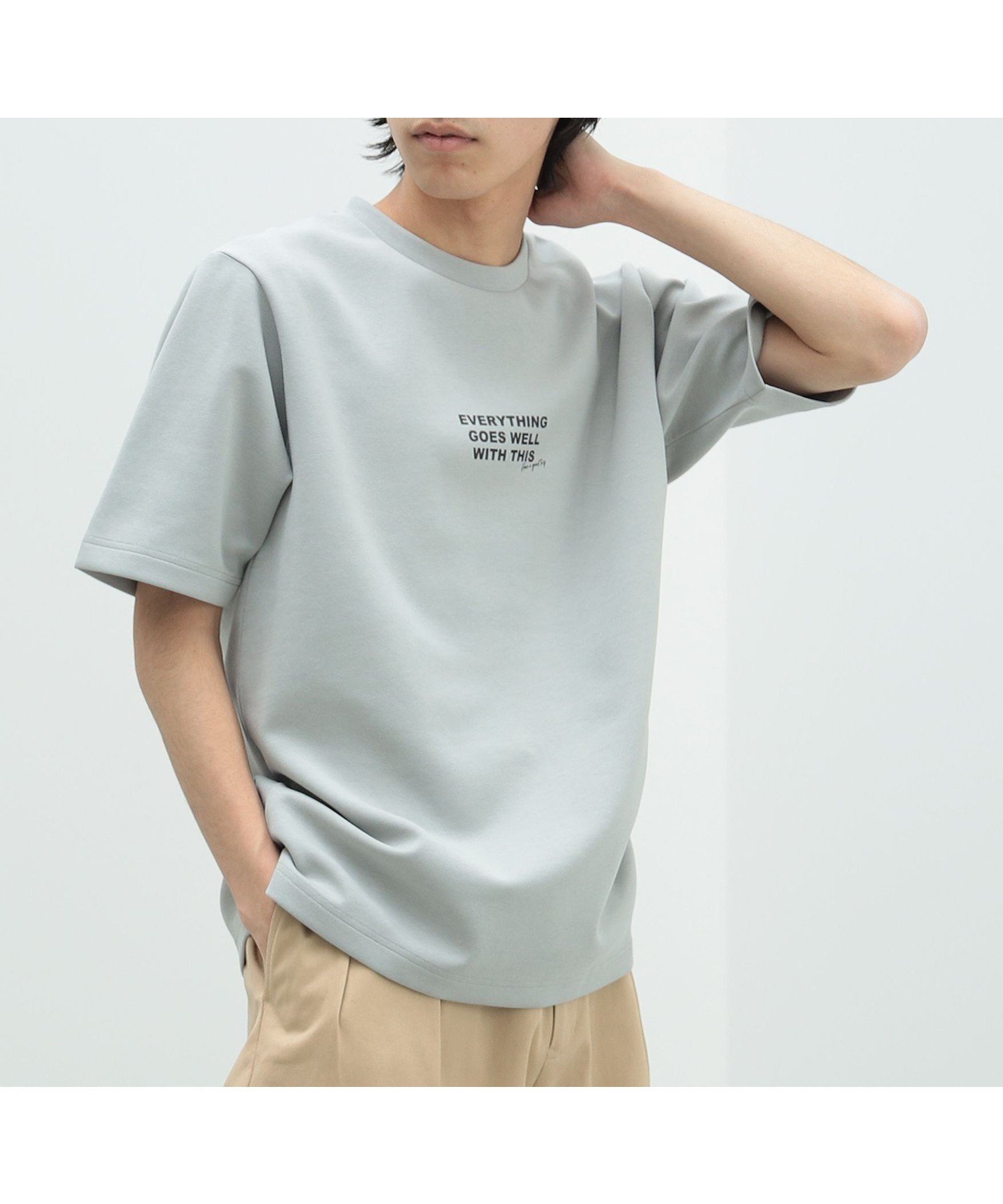 【ビームス ハート/BEAMS HEART】のダンボール ロゴ プリント Tシャツ(吸水速乾・毛玉軽減) インテリア・キッズ・メンズ・レディースファッション・服の通販 founy(ファニー) 　ファッション　Fashion　レディースファッション　WOMEN　トップス・カットソー　Tops/Tshirt　シャツ/ブラウス　Shirts/Blouses　ロング / Tシャツ　T-Shirts　シンプル　Simple　スタイリッシュ　Stylish　フィット　Fit　プリント　Print　リラックス　Relax　吸水　Water Absorption　GREY|ID: prp329100004526574 ipo3291000000032012388