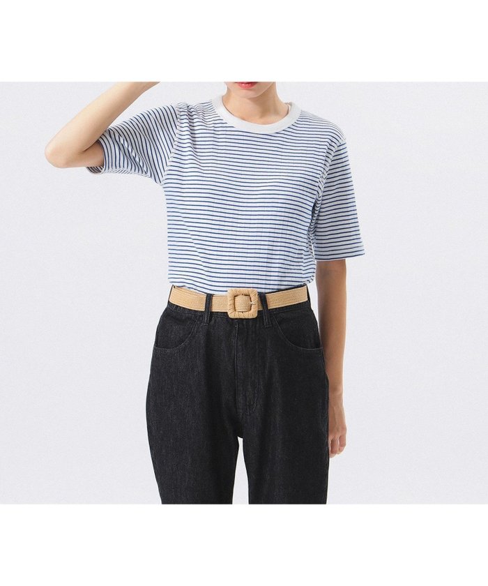 【ビームス ウイメン/BEAMS】の【ビームスの百名品】【別注】Health Knit / ボーダー フライス 5分袖 Tシャツ インテリア・キッズ・メンズ・レディースファッション・服の通販 founy(ファニー) https://founy.com/ ファッション Fashion レディースファッション Fashion for Women トップス・カットソー Cut & Sew Tops ニット Knit Tops & Sweaters シャツ・ブラウス・オフィスカジュアル Elegant Blouses & Button-Ups ロングTシャツ・Tシャツ Longline T-Shirts & Tees インナー Innerwear ウェーブ Wavy Pattern 人気 Popular, Best Seller ボーダー Border, Stripe 別注 Limited Edition, Custom Order ラウンド Round, Round Neck おすすめ Recommended / Our Picks |ID: prp329100004526583 ipo3291000000032728811