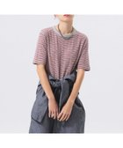 【ビームス ウイメン/BEAMS】の【ビームスの百名品】【別注】Health Knit / ボーダー フライス 5分袖 Tシャツ GREY/RED|ID: prp329100004526583 ipo3291000000032728817