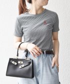 【シップス フォー ウィメン/SHIPS】の【SHIPS any別注】PETIT BATEAU ロゴ プリント コンパクト ボーダー TEE 25SS ダークグレー|ID: prp329100004526585 ipo3291000000032012434