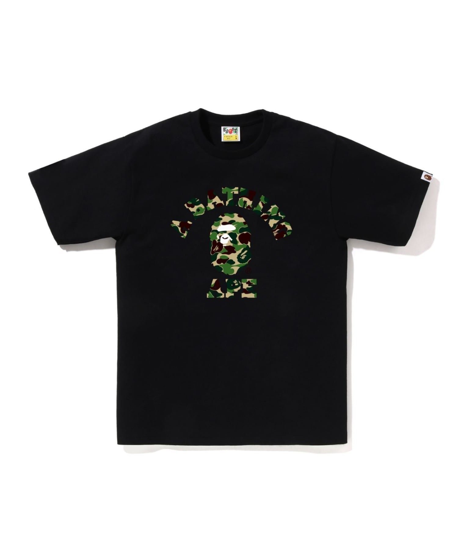 【アベイシングエイプ/A BATHING APE / MEN】のABC CAMO COLLEGE TEE インテリア・キッズ・メンズ・レディースファッション・服の通販 founy(ファニー) 　ファッション　Fashion　メンズファッション　Fashion for Men　インナー　Innerwear　ショート　Short, Short Length　スリーブ　Sleeve, Long Sleeve / Short Sleeve　フロント　Front, Front Design　プリント　Print, Printed Pattern　ラバー　Rubber, Rubber Sole　BKxGR|ID: prp329100004526620 ipo3291000000033536812