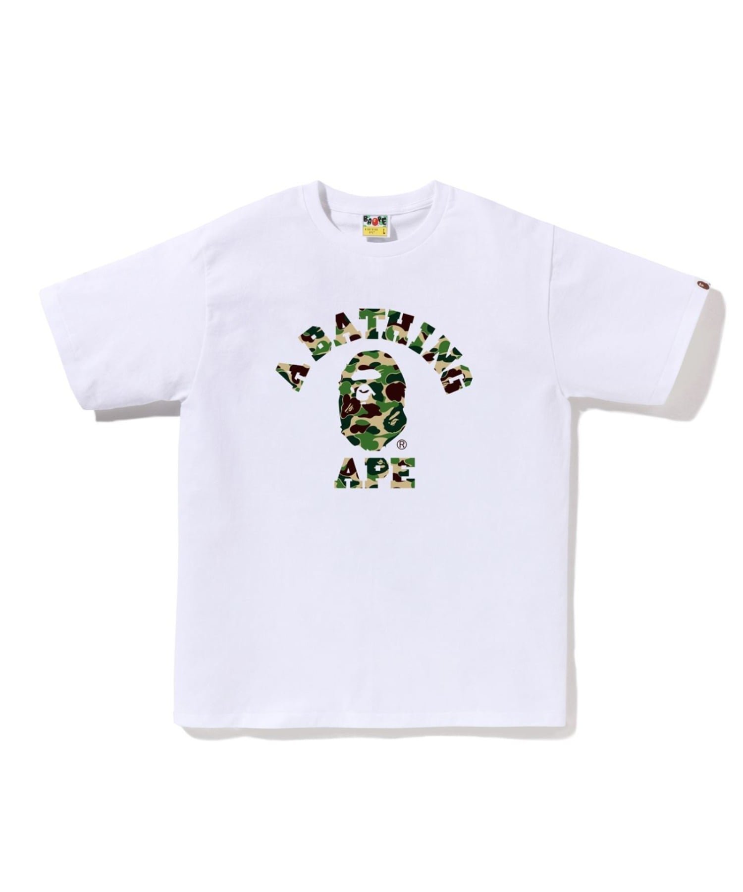 【アベイシングエイプ/A BATHING APE / MEN】のABC CAMO COLLEGE TEE インテリア・キッズ・メンズ・レディースファッション・服の通販 founy(ファニー) 　ファッション　Fashion　メンズファッション　Fashion for Men　インナー　Innerwear　ショート　Short, Short Length　スリーブ　Sleeve, Long Sleeve / Short Sleeve　フロント　Front, Front Design　プリント　Print, Printed Pattern　ラバー　Rubber, Rubber Sole　WHxGR|ID: prp329100004526620 ipo3291000000033536822