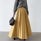 【その他のブランド/Other】のたっぷり大人プリーツ スカート ロングスカート 選べる丈 ロング マキシ イエロー|ID: prp329100004527167 ipo3291000000032015415
