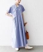 【シップス フォー ウィメン/SHIPS】のSHIPS any 洗濯機可能 フラットカラー Vネック フレア ワンピース ライトブルー|ID: prp329100004527181 ipo3291000000032751076