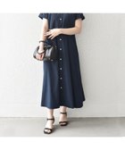 【シップス フォー ウィメン/SHIPS】のSHIPS any 洗濯機可能 フラットカラー Vネック フレア ワンピース ネイビー|ID: prp329100004527181 ipo3291000000032751078