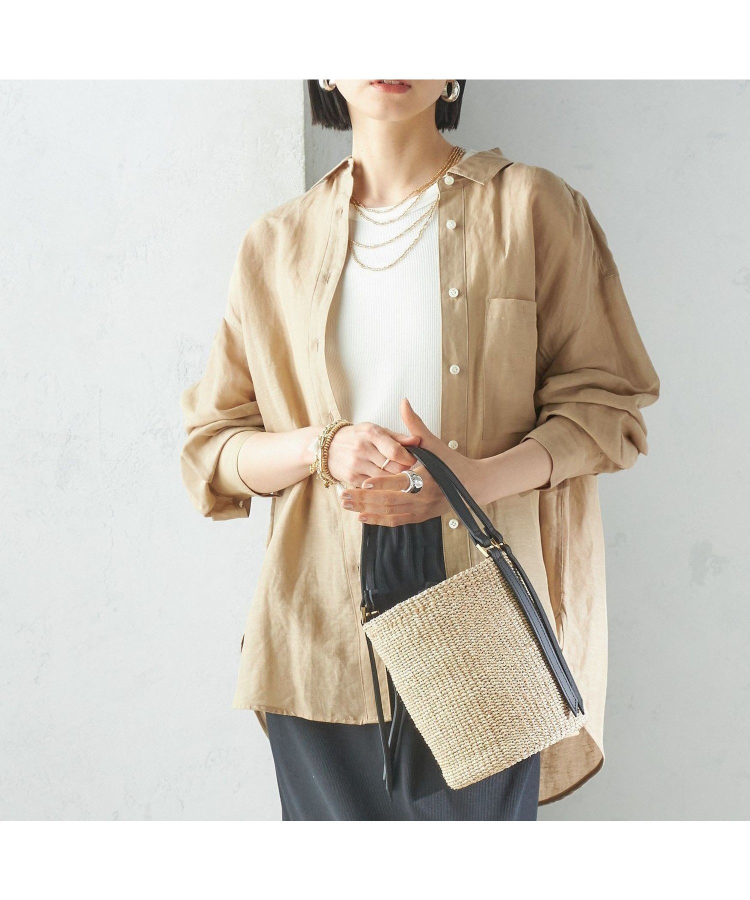 【シップス フォー ウィメン/SHIPS】の手洗い可能 IMPERIAL LINEN オーバー シャツ インテリア・キッズ・メンズ・レディースファッション・服の通販 founy(ファニー) 　ファッション　Fashion　レディースファッション　Fashion for Women　トップス・カットソー　Cut & Sew Tops　シャツ・ブラウス・オフィスカジュアル　Elegant Blouses & Button-Ups　イエロー　Yellow　カシュクール　Wrap Design　シンプル　Simple, Minimal　スキッパー　Skipper, Open Collar　デニム　Denim, Jeans Material　定番　Standard, Basic Item　ベーシック　Basic, Essential　ボトム　Bottoms, Lower Wear　羽織　Haori, Light Jacket　リネン　Linen, Linen Fabric　エレガント 上品　Elegant　2025年　2025　2025春夏・S/S　Spring/Summer 2025 SS25　ベージュ|ID: prp329100004527184 ipo3291000000033799040