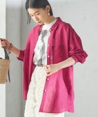 【シップス フォー ウィメン/SHIPS】の手洗い可能 IMPERIAL LINEN オーバー シャツ ピンク系|ID: prp329100004527184 ipo3291000000033799042